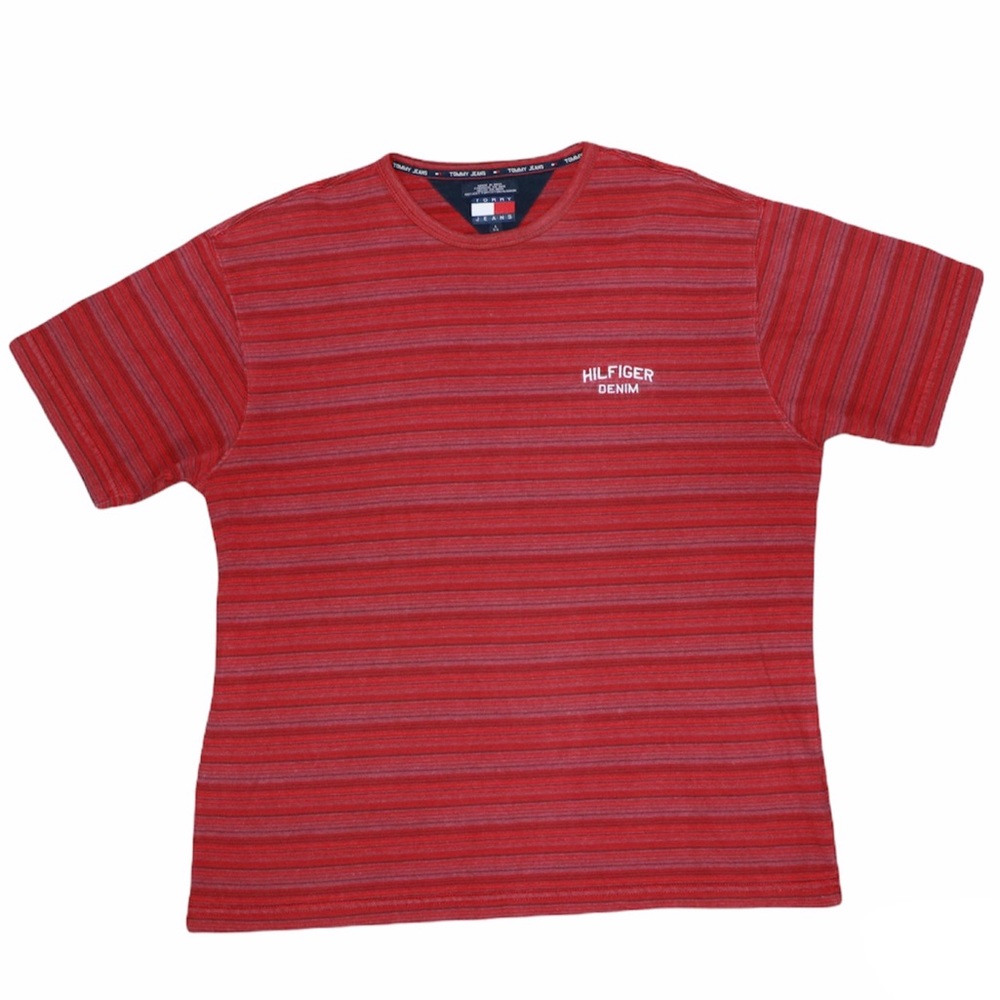 Y2K Tommy Hilfiger Jeans Stripe Shirt Large